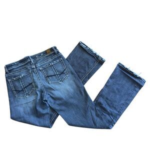 BKE Payton Women's Bootcut Jeans Size 30 Blue Distressed Stretch Denim
